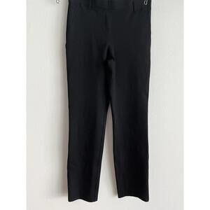 Quince Womens Ultra-Stretch Ponte Pintuck Ankle Pant Black Small
